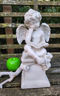 Sitting Angel on Pedestal